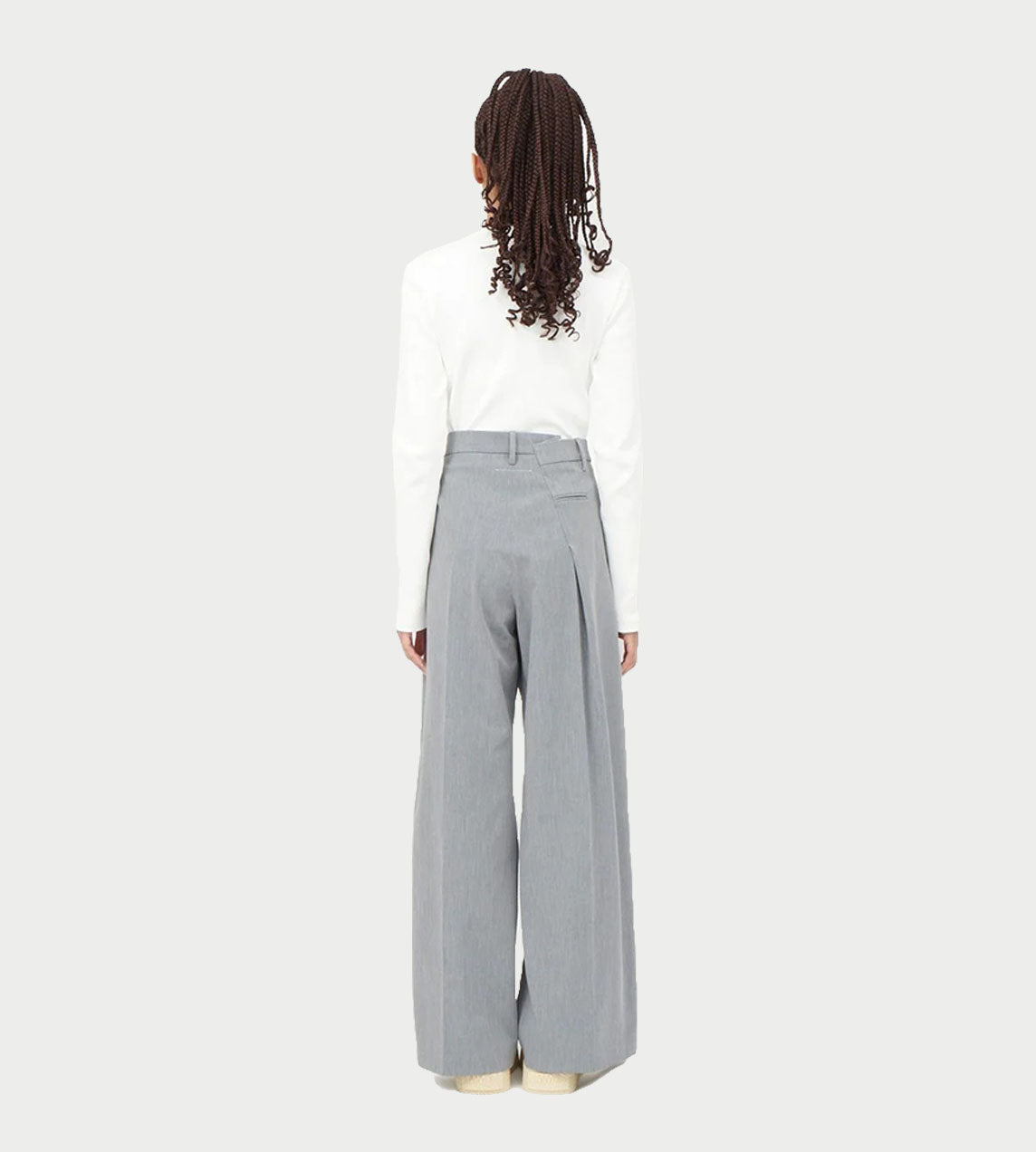 MM6 Maison Margiela - Fold Detail Trousers Grey