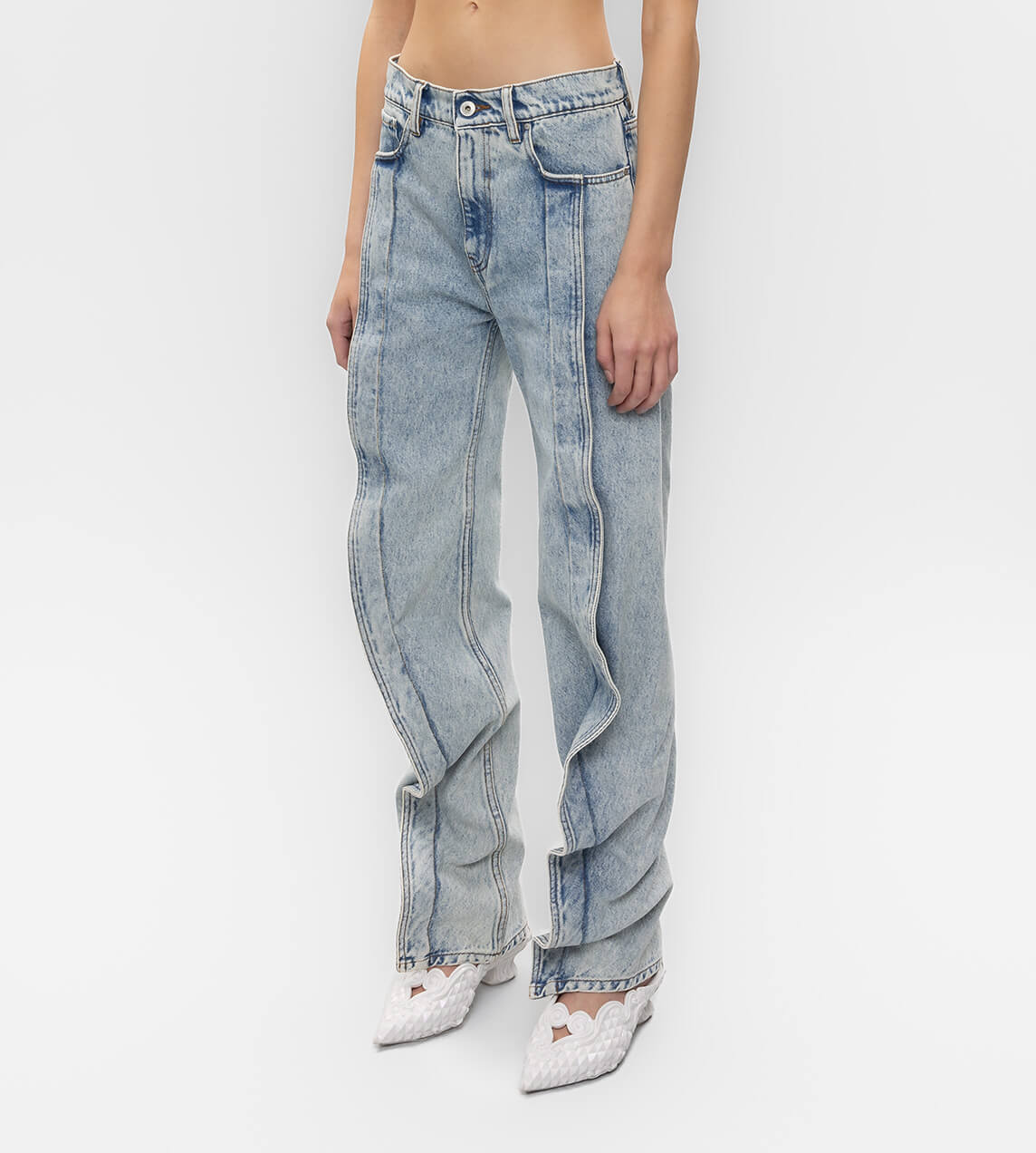 Y/Project - Slim Banana Jeans Ice Blue