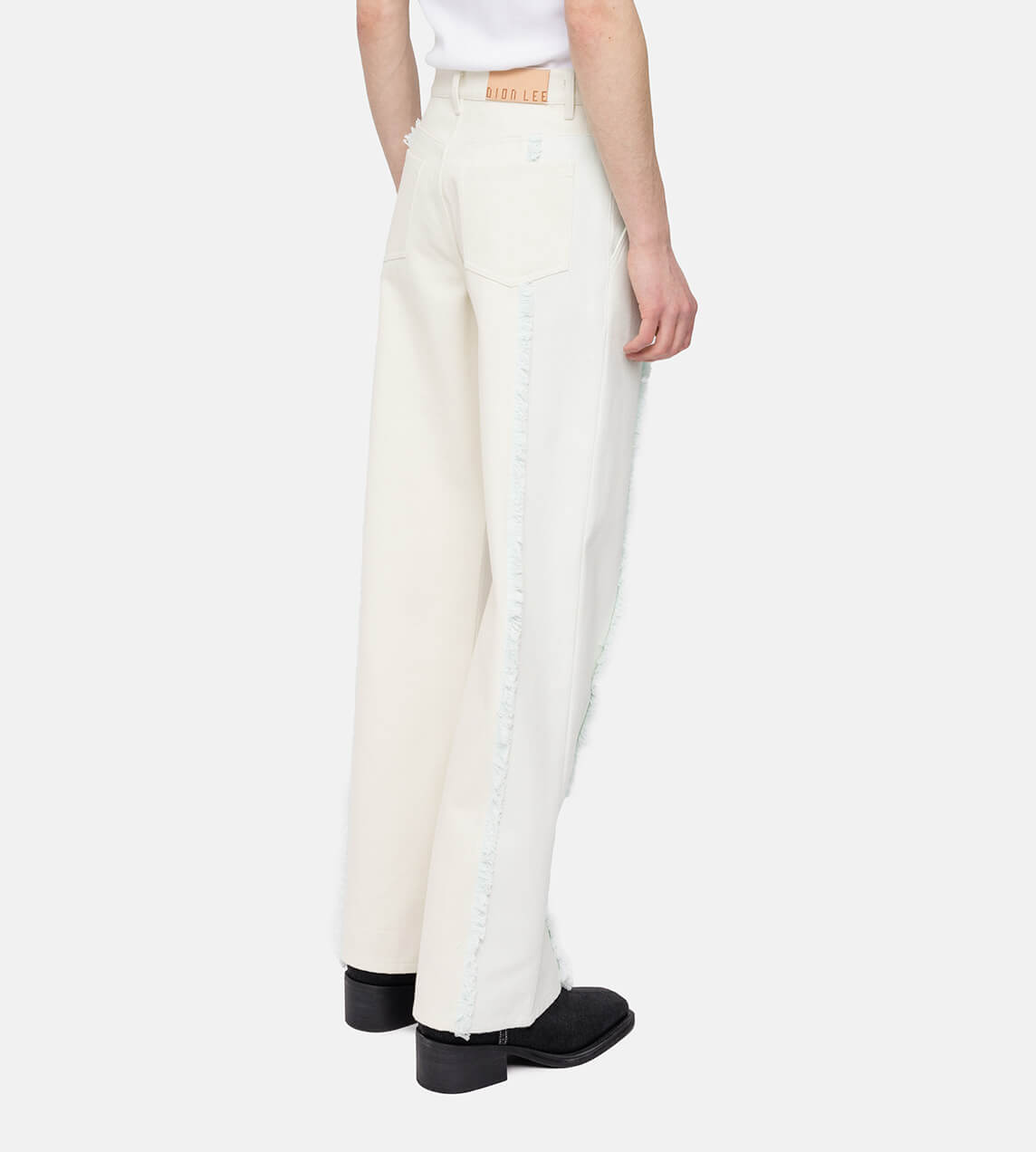 Dion Lee - Frayed Two Tone Jeans Natural