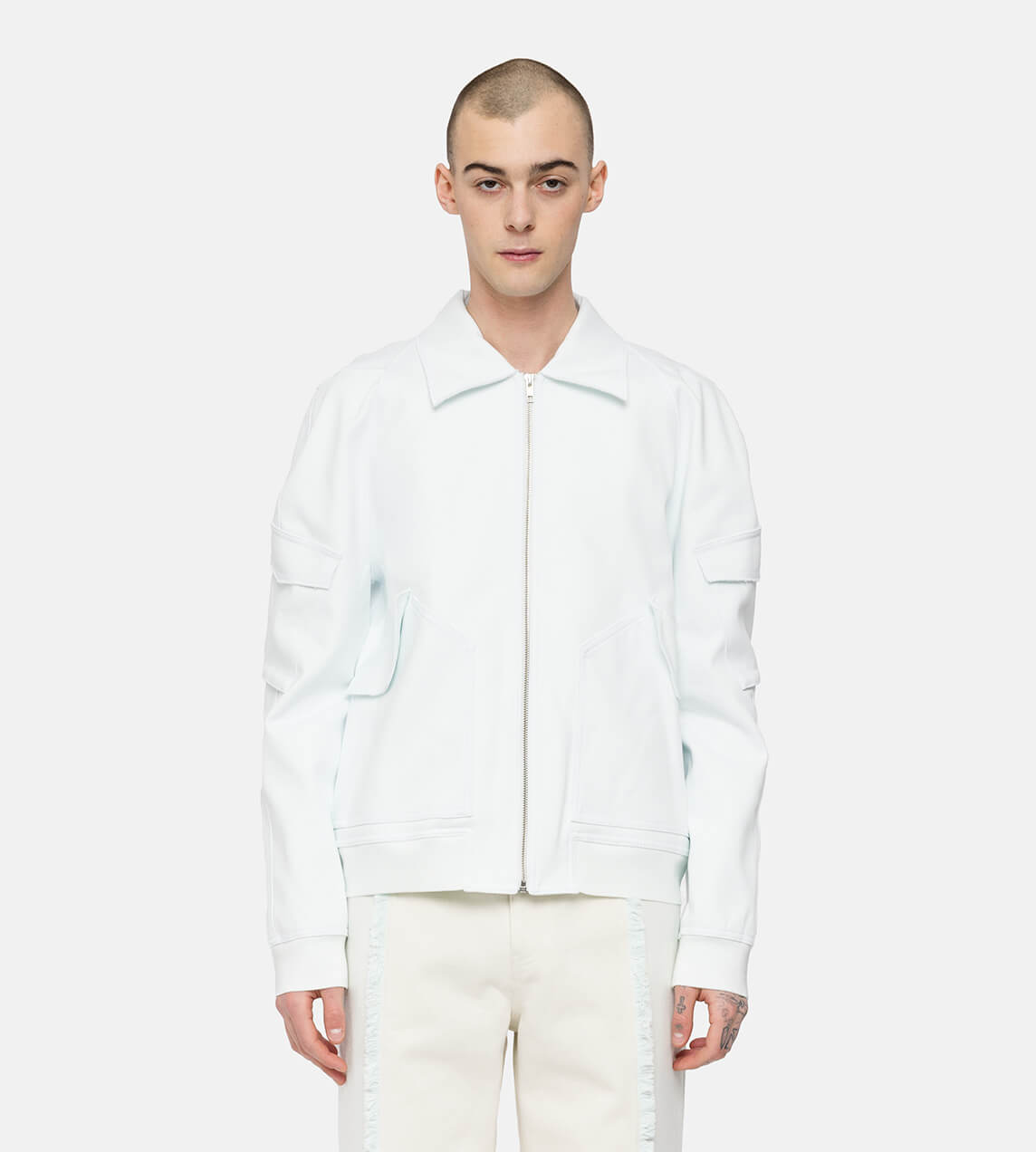 Dion Lee - Bias Cotton Bomber Clear Blue