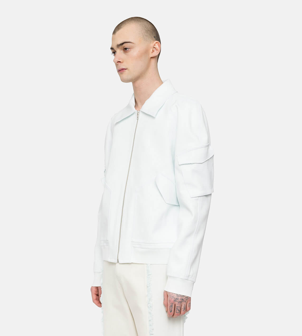 Dion Lee - Bias Cotton Bomber Clear Blue