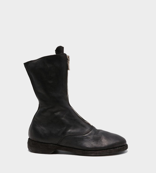 Guidi - 310 Front Zip Army Boot Black