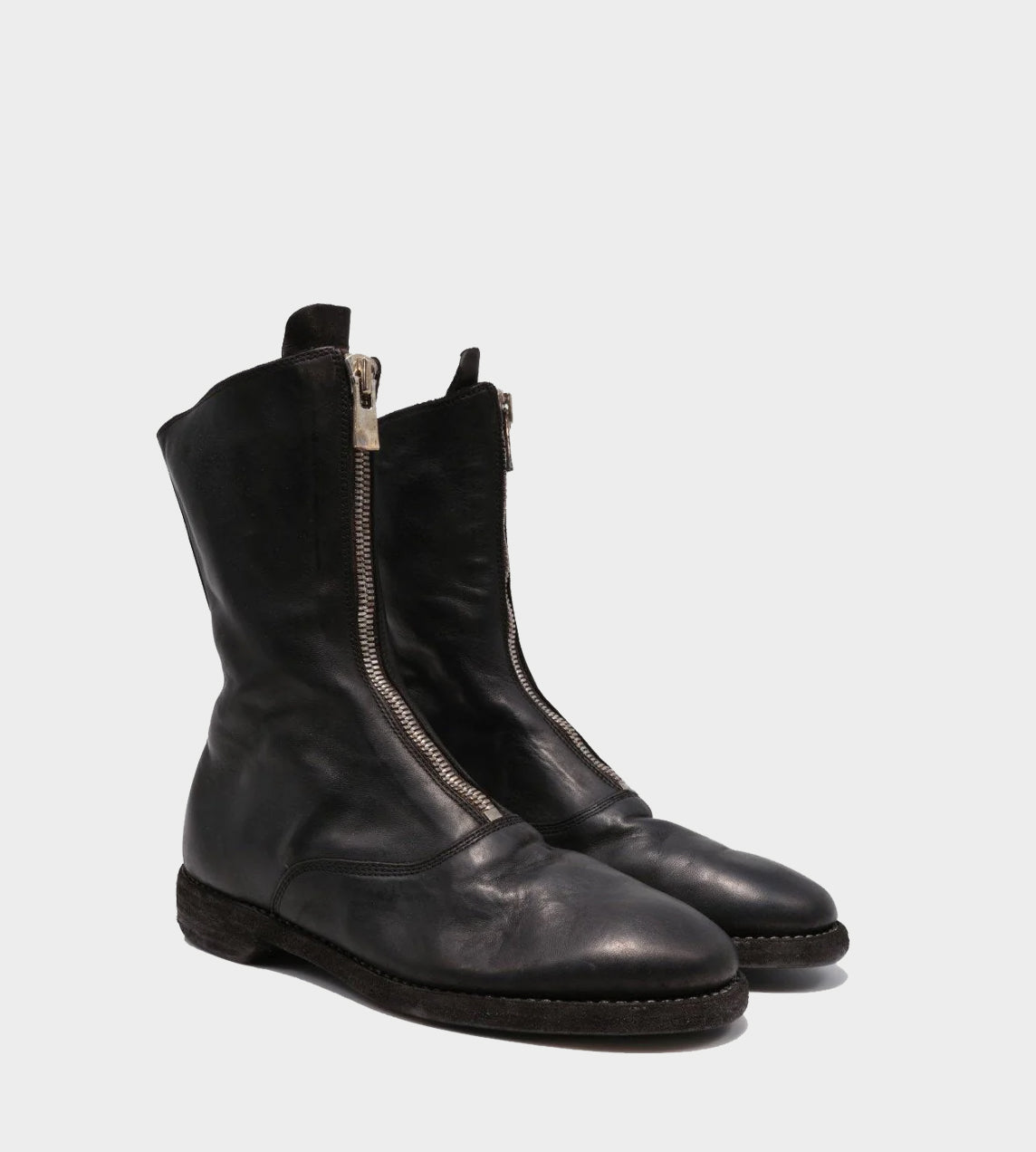 Guidi - 310 Front Zip Army Boot Black