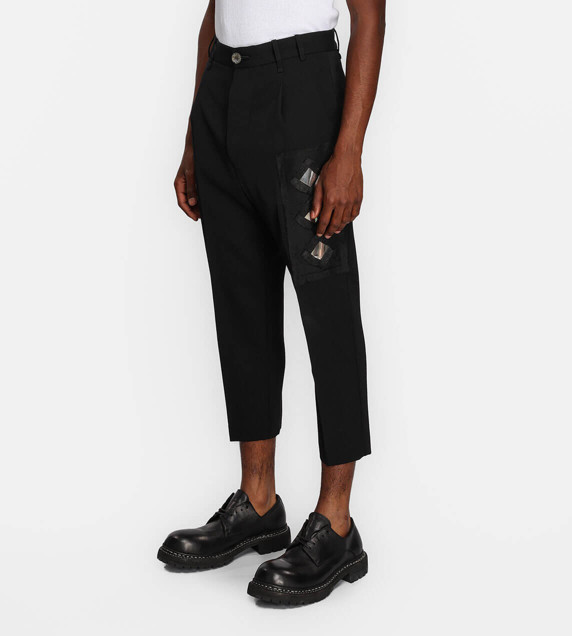 Song For The Mute - Mirror Pleated Tapered Pant Black