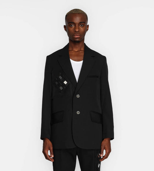Song For The Mute - Mirror Oversized Blazer Black