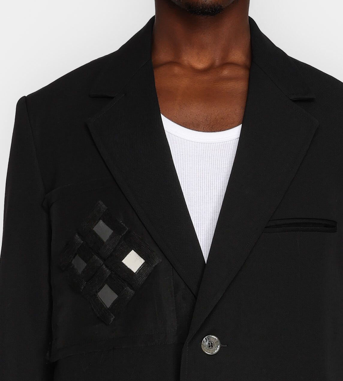 Song For The Mute - Mirror Oversized Blazer Black