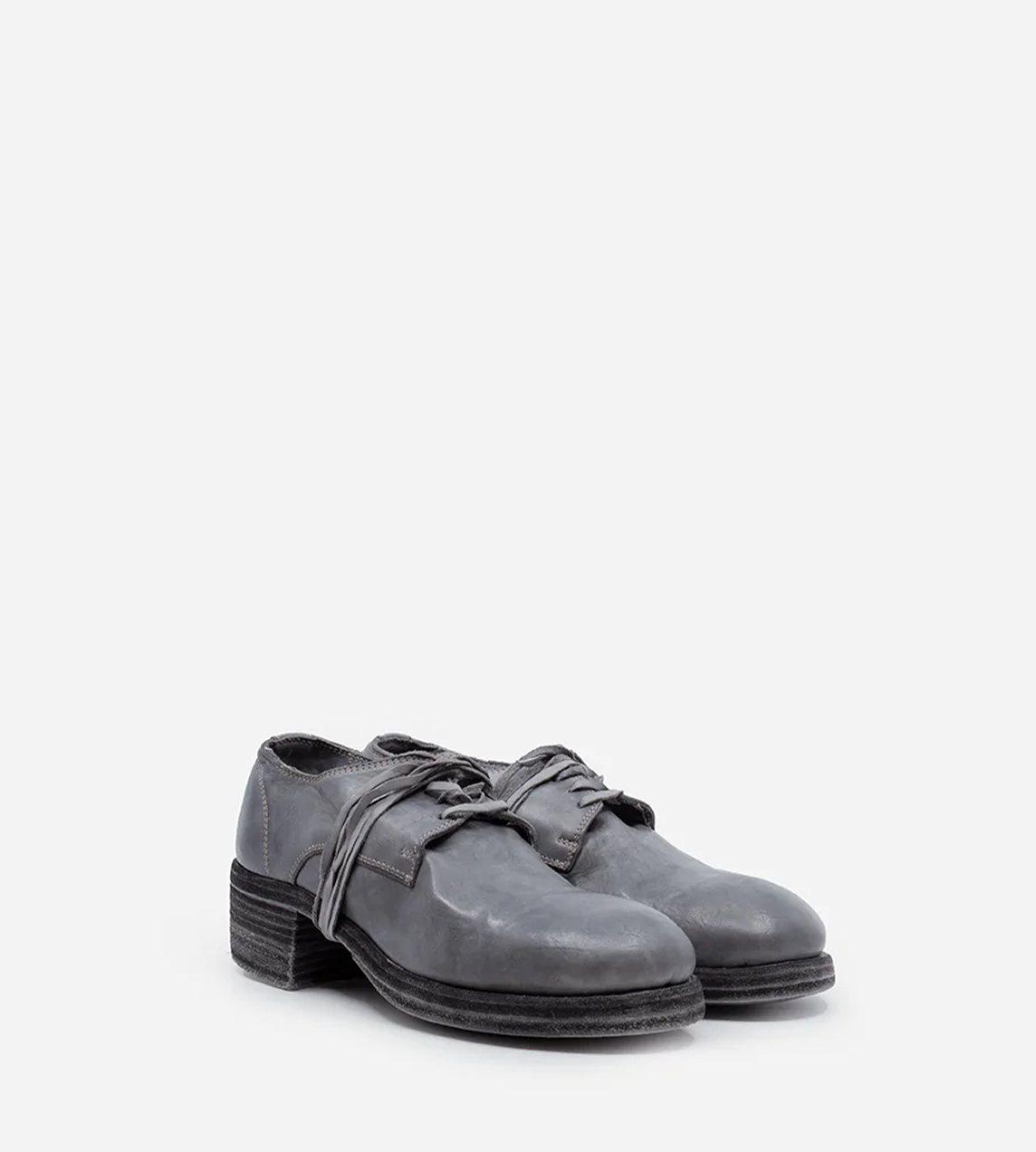 Guidi lace-up suede derby shoes - Grey