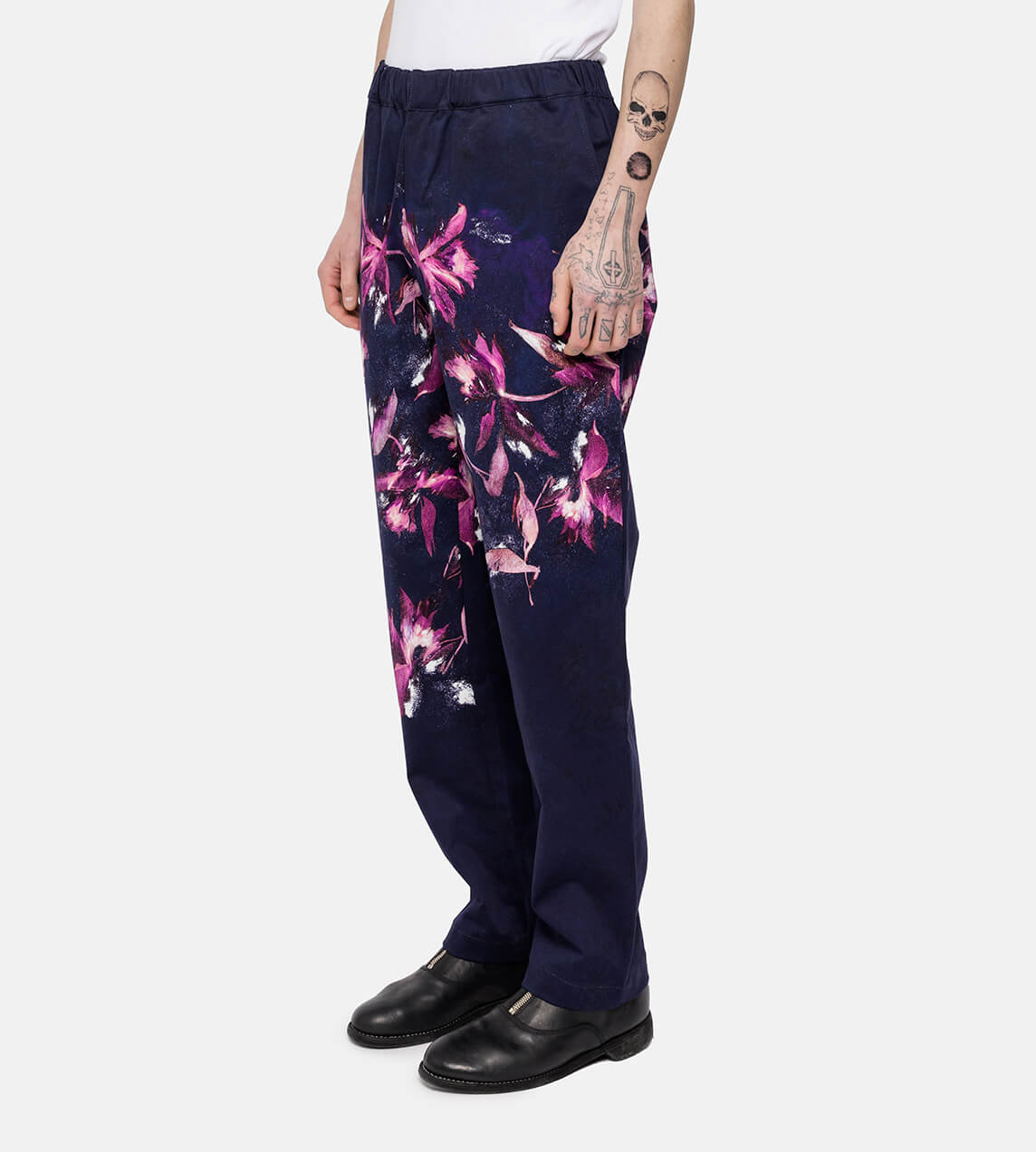 DAVI - Cotton Placed Print Pant