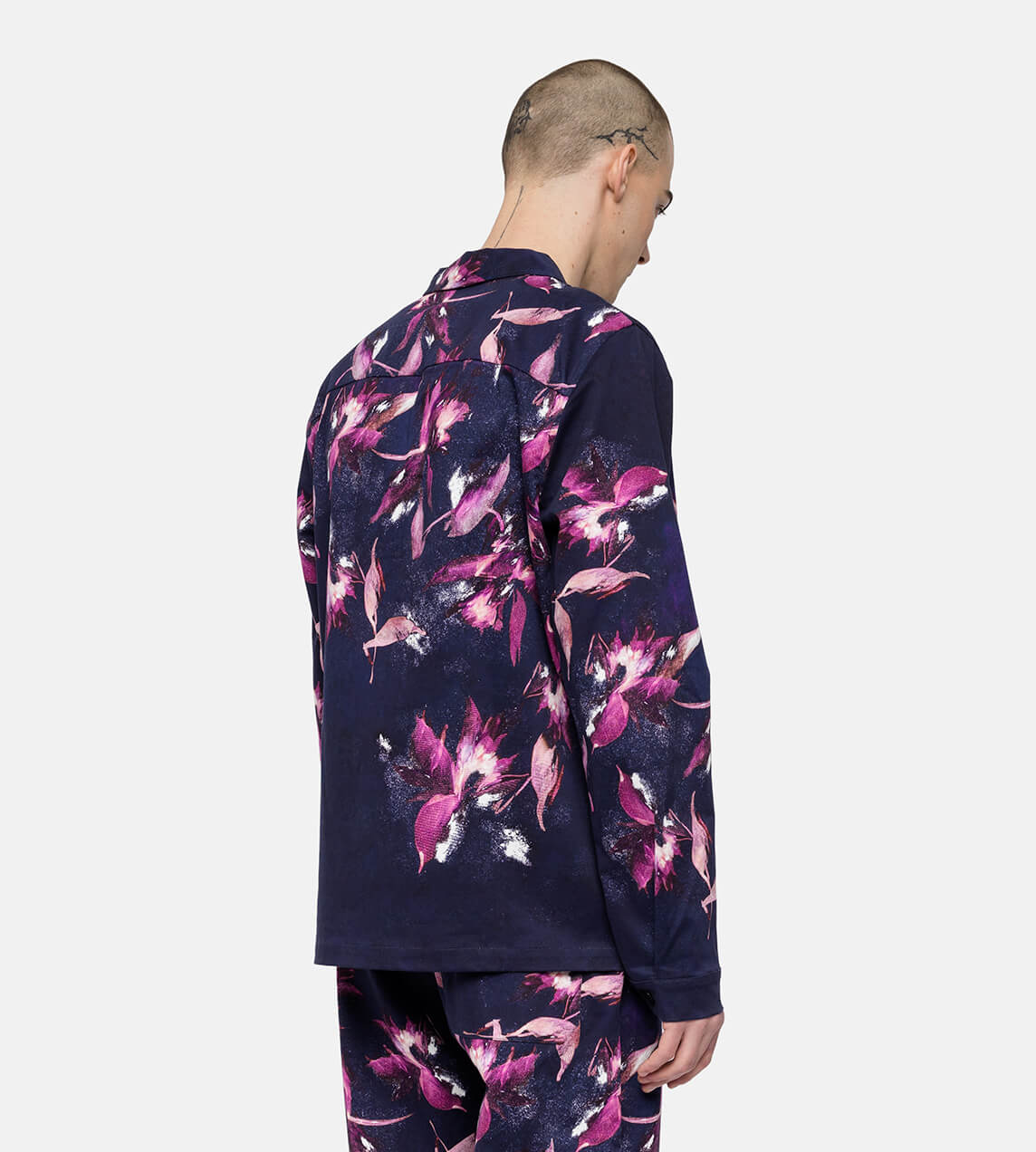 DAVI - Fuschia Placed Print Floral Shirt