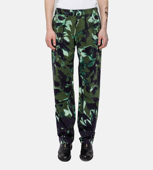 DAVI - Green Printed Floral Pant