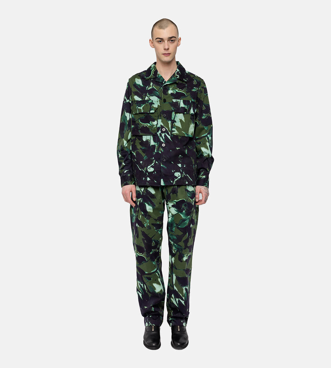 DAVI - Green Printed Floral Pant