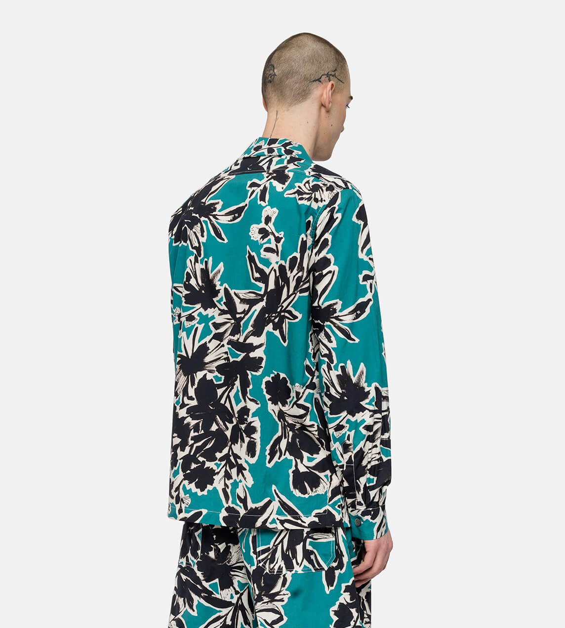 DAVI - Abstract Floral Print Long Sleeve Shirt