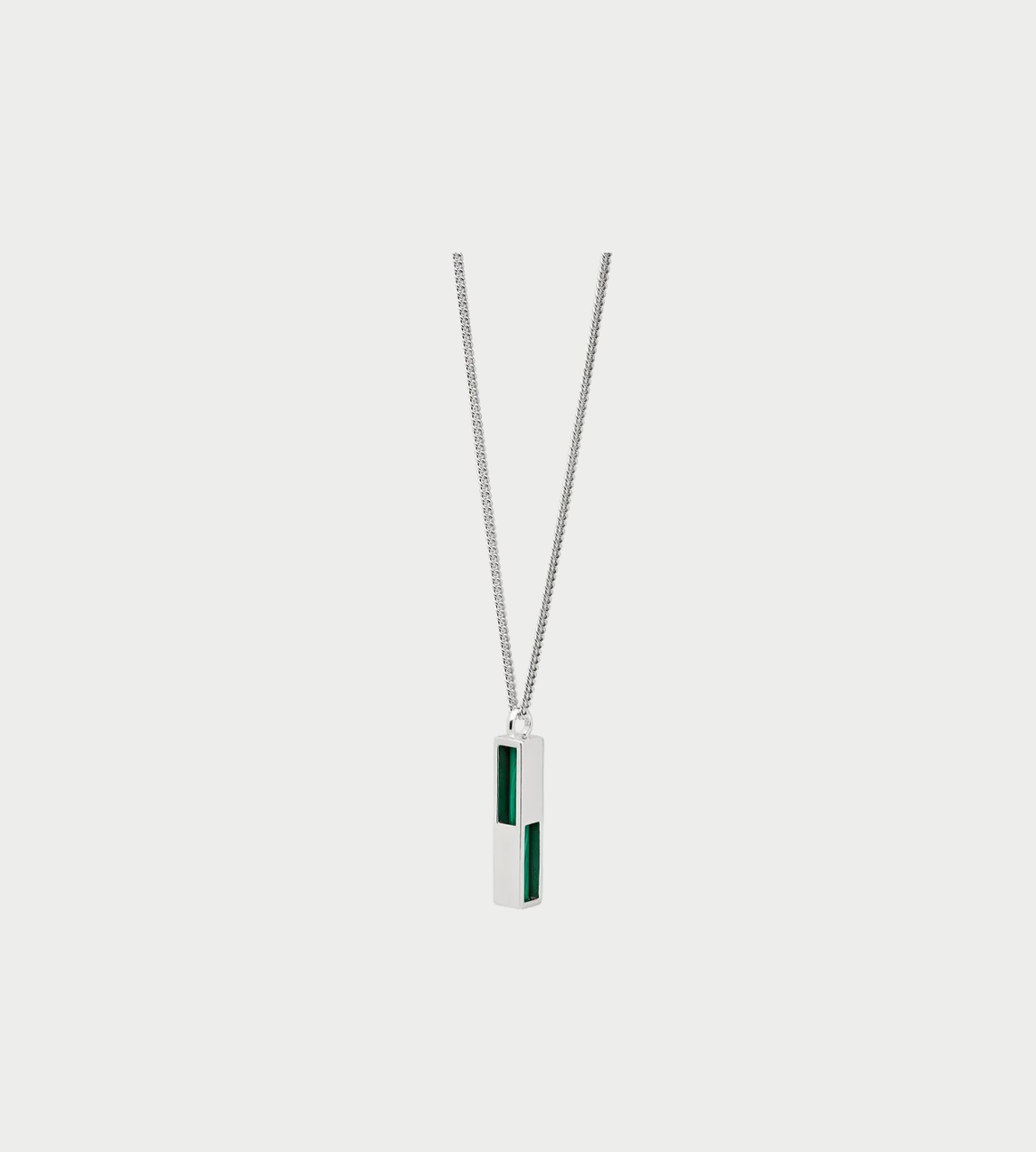 Tom Wood - Cube Pendant - Malachite