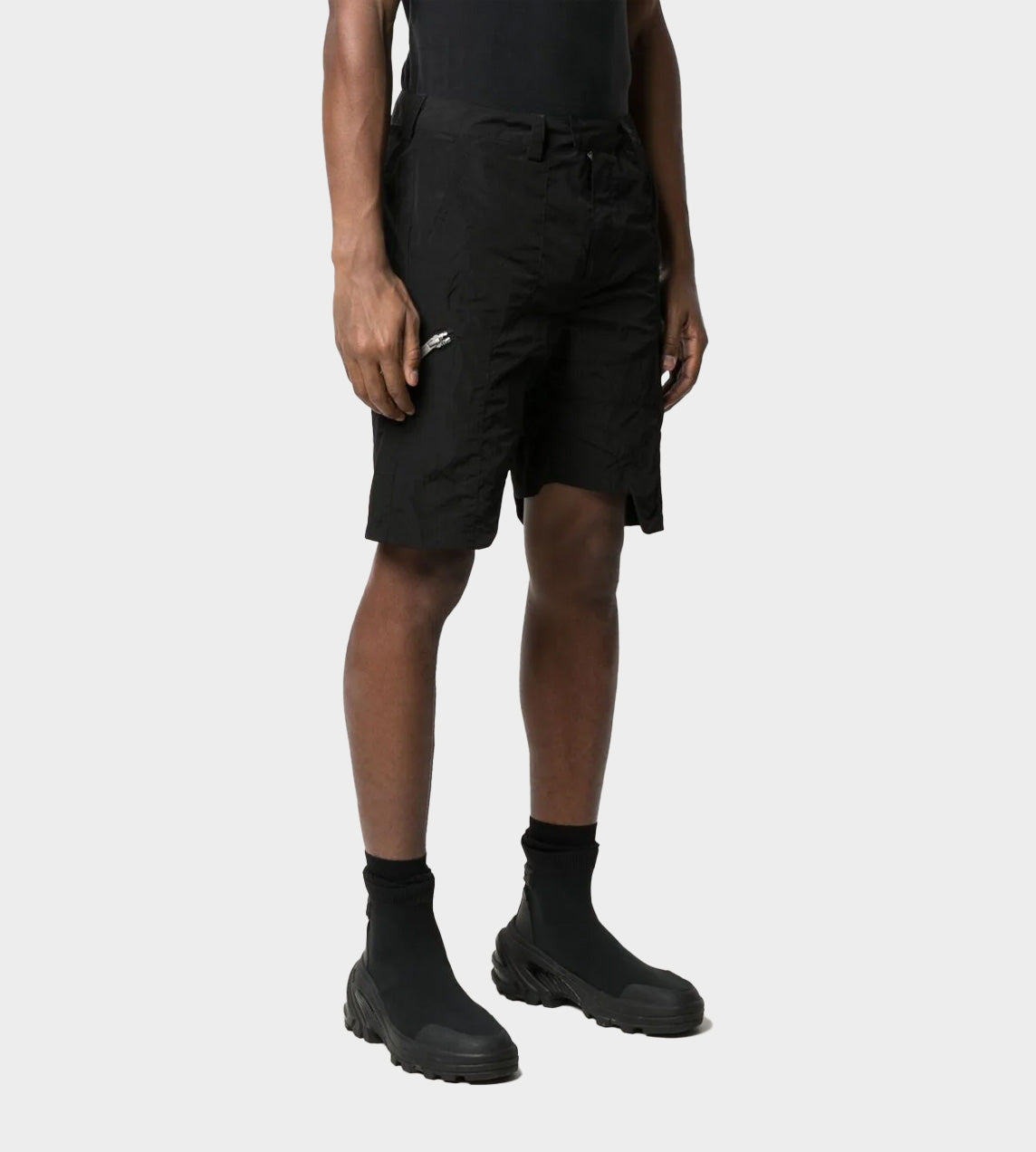 Heliot Emil - Layered Cargo Shorts Black