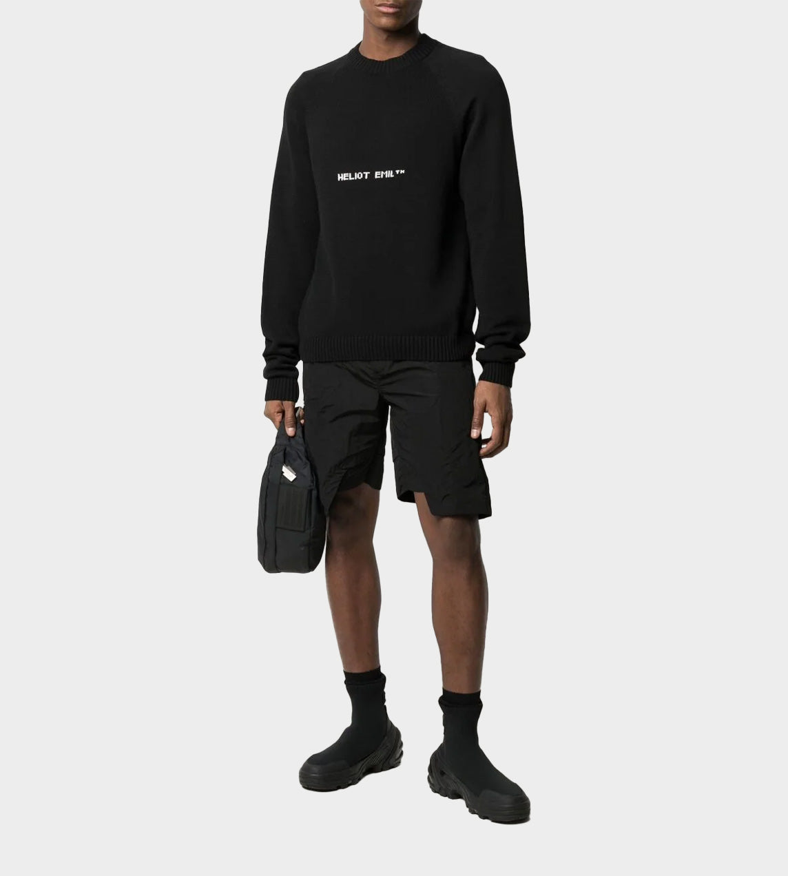 Heliot Emil - Layered Cargo Shorts Black