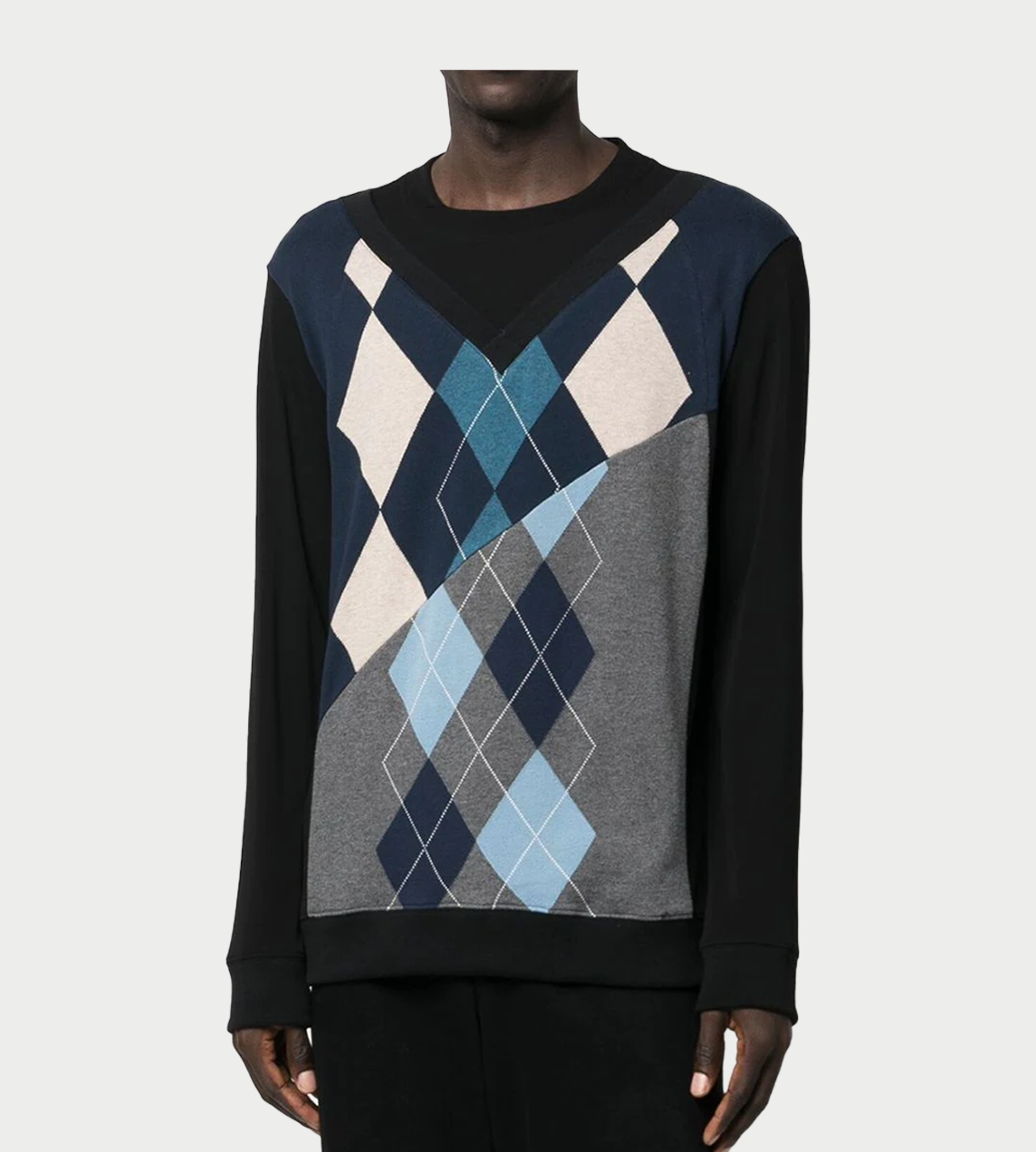 Marine Serre - Harlequin Pullover V-Neck Blue