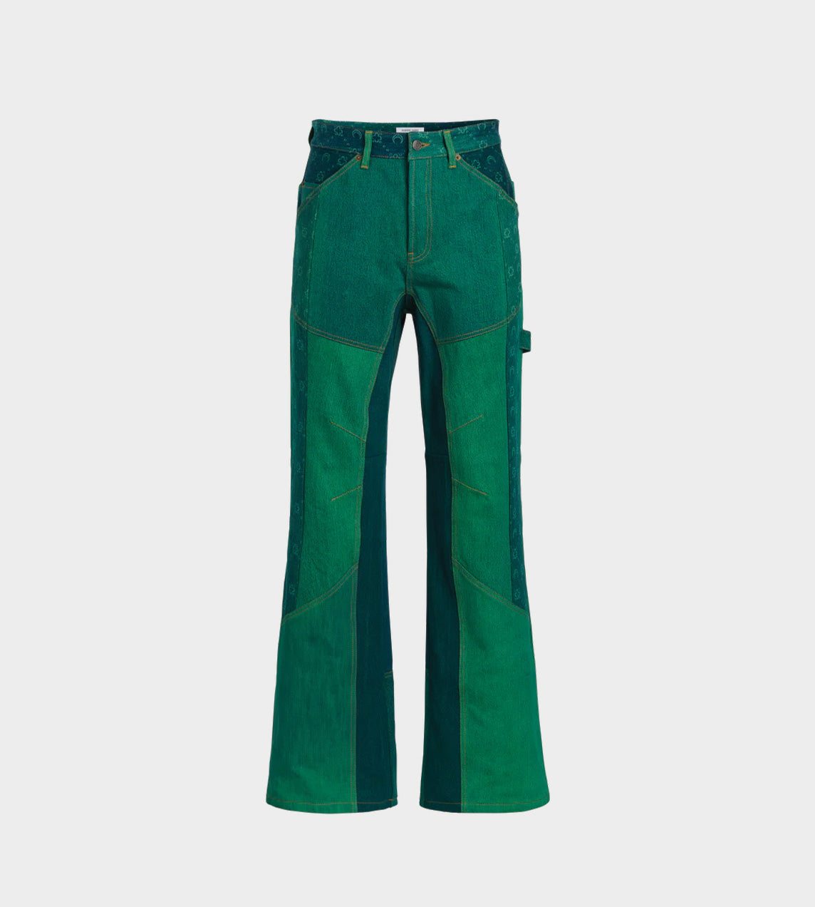 Marine Serre - REGEN Denim Jeans Bright Green