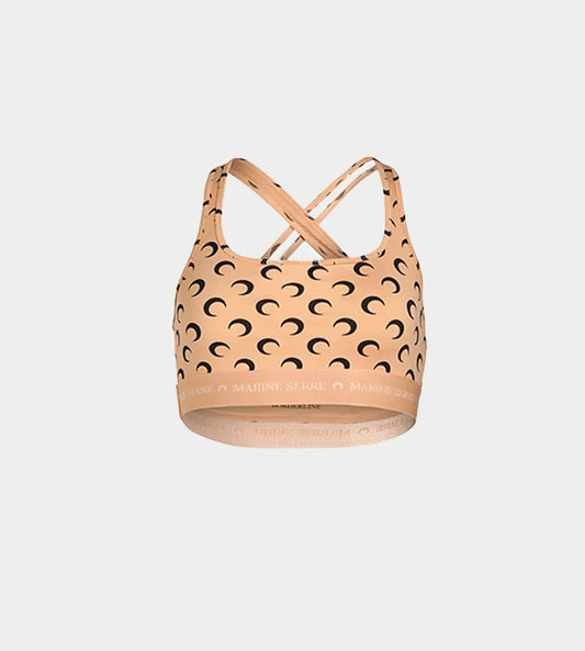 Marine Serre - All Over Moon Bra Beige