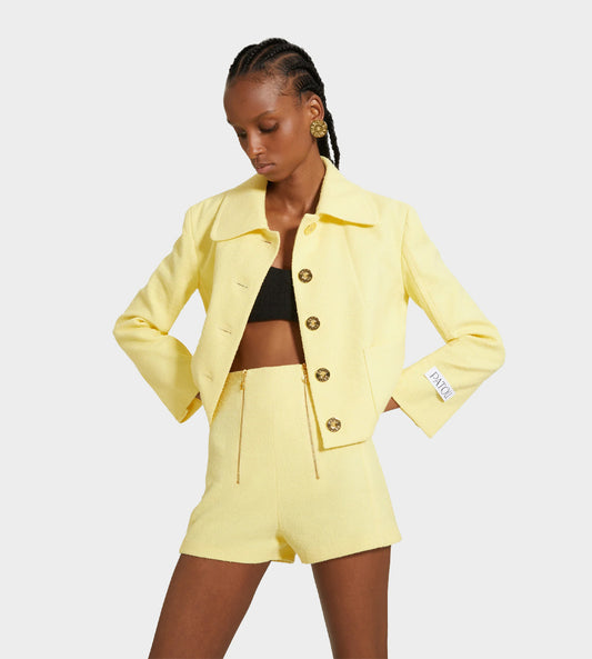 Patou - Tweed Tailored Short Jacket Mimosa