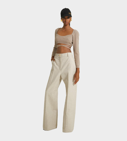 Patou - Medallion Jacquard Trousers Beige