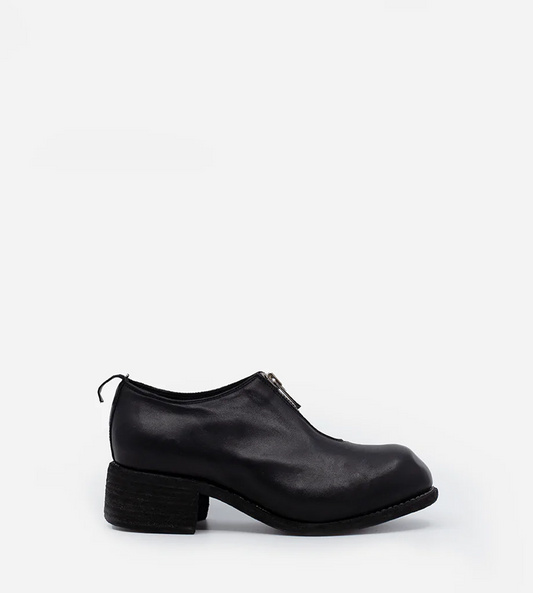 Guidi - PL0FZ Zip Front Low Shoes Black
