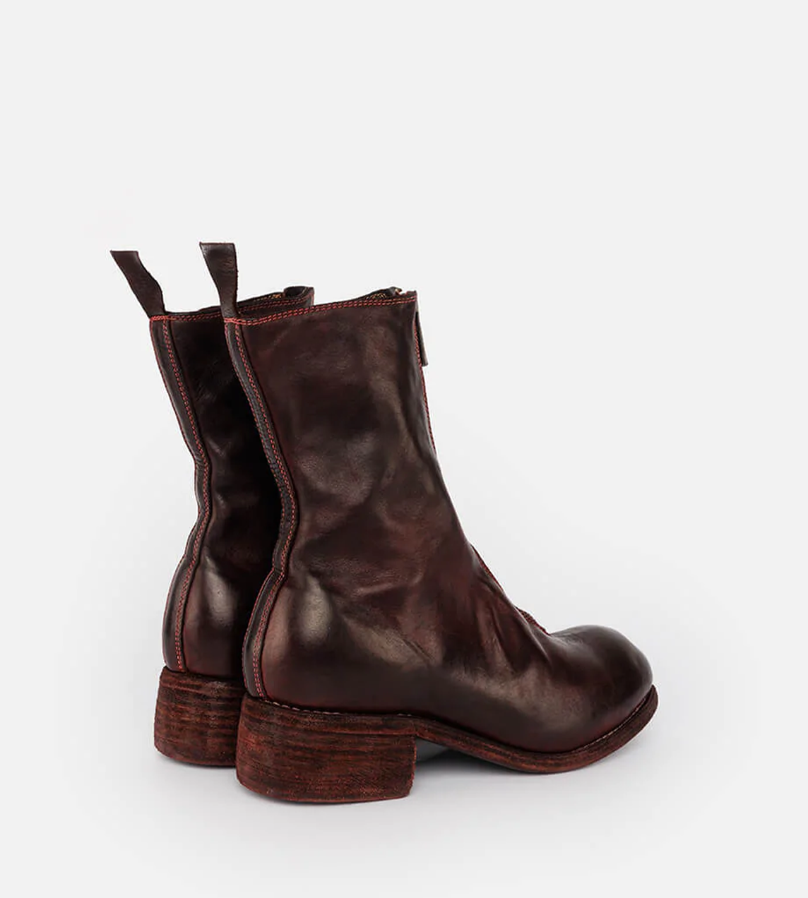 Guidi - PL2 Front Zip Mid Boot Burgundy
