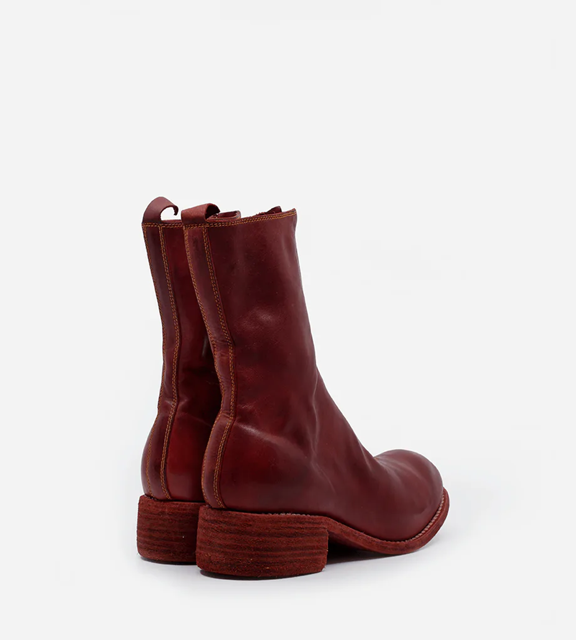 Guidi - PL2 Front Zip Mid Boot Red