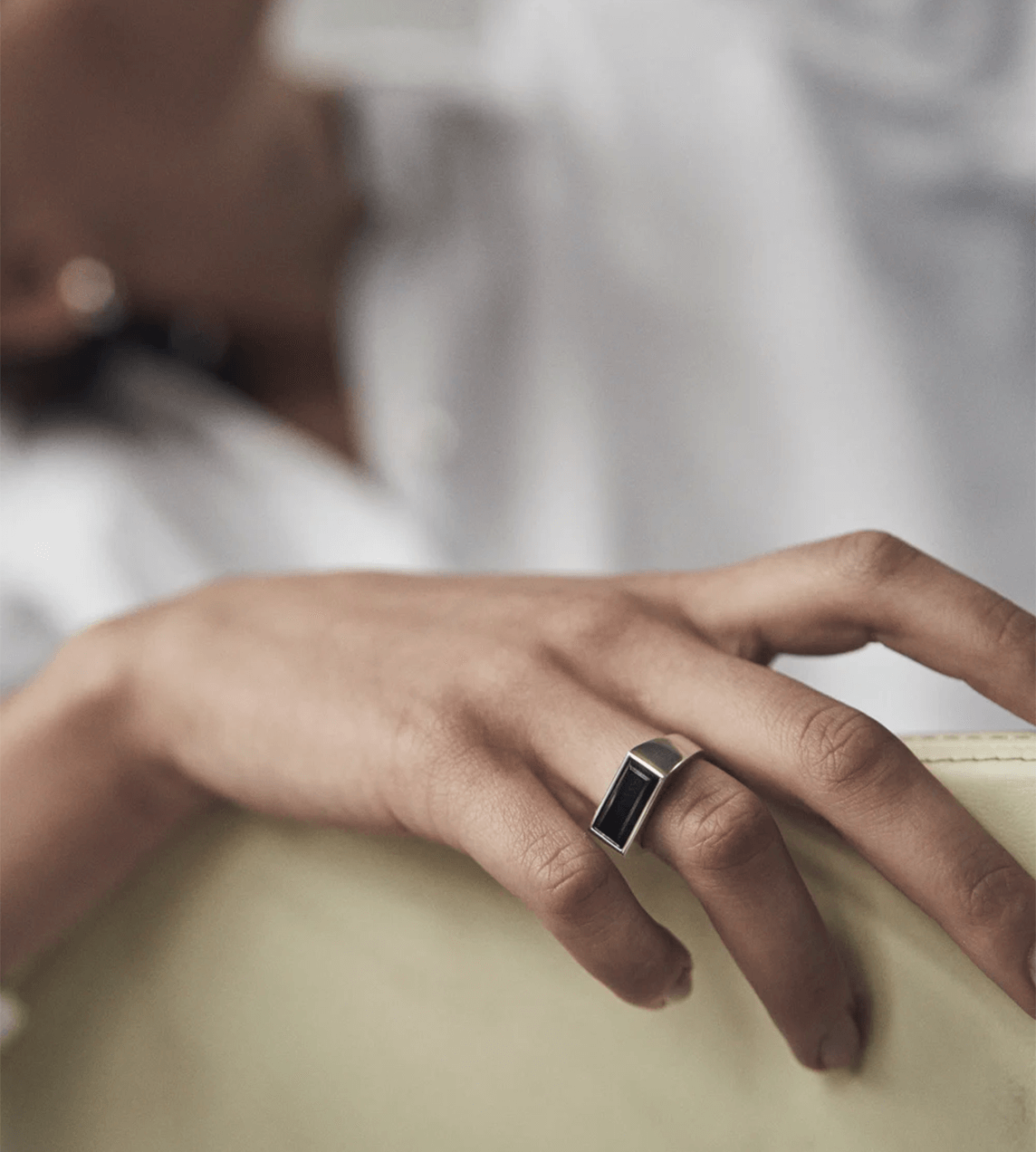 アクセサリー TOMWOOD Peaky Ring Polished Onyx 52 TOMWOOD Peaky Ring Polished Onyx
