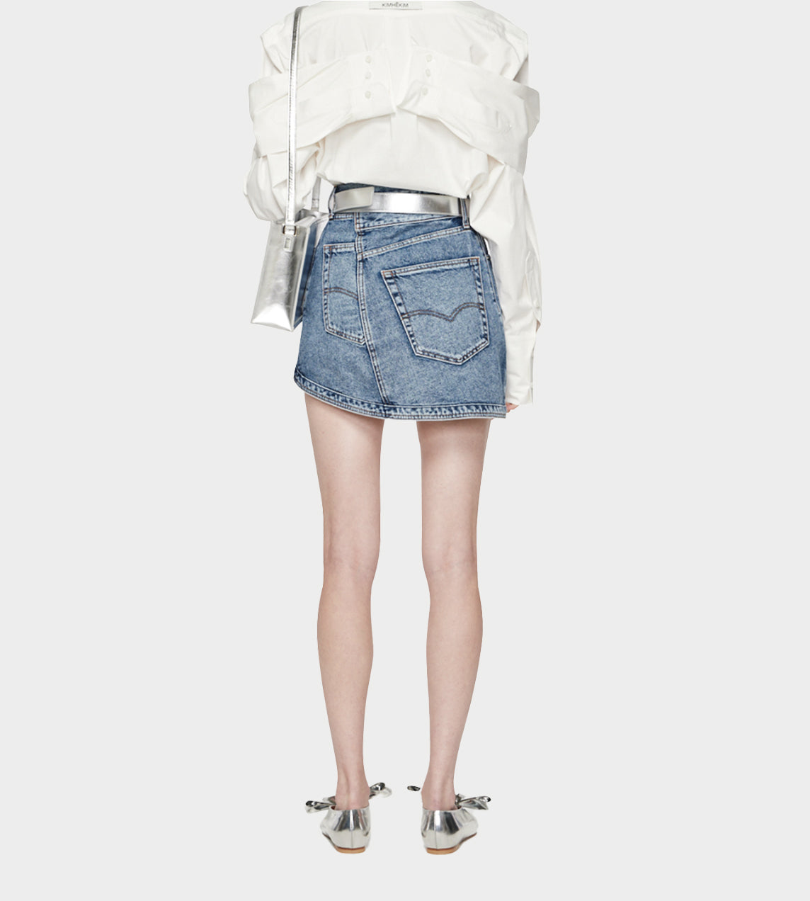 KIMHEKIM - Denim Reformed Mini Skirt Blue