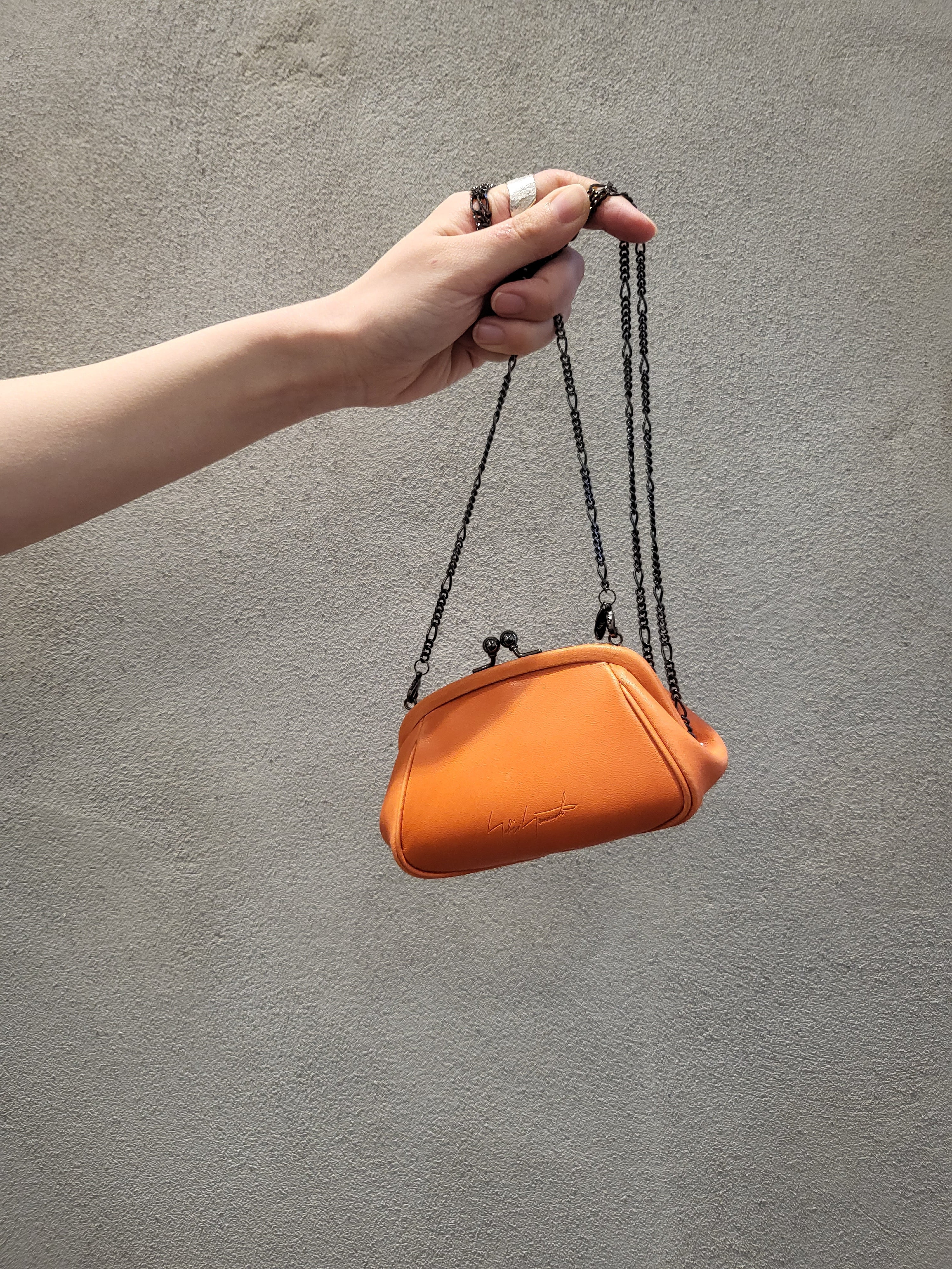 Discord by Yohji Yamamoto - Small Clasp Pouch Orange