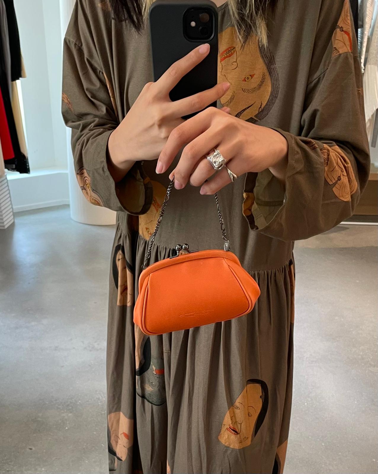 Discord by Yohji Yamamoto - Small Clasp Pouch Orange