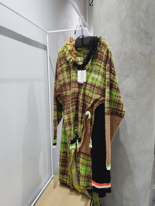 Ottolinger - Plaid Deconstructed Knit Sweater Dress