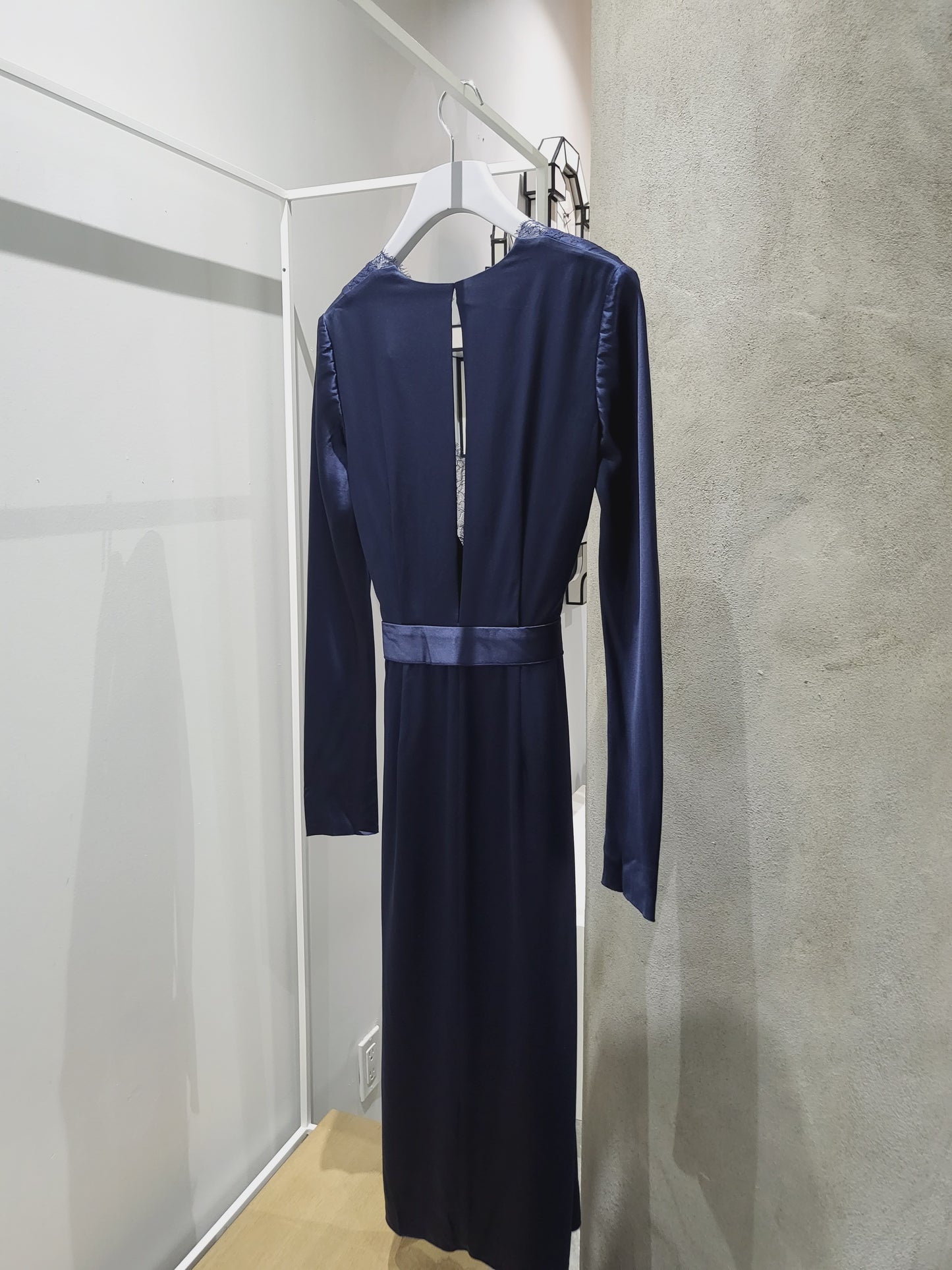 Dion Lee - Silk Satin Lace Trim Longsleeve Dress