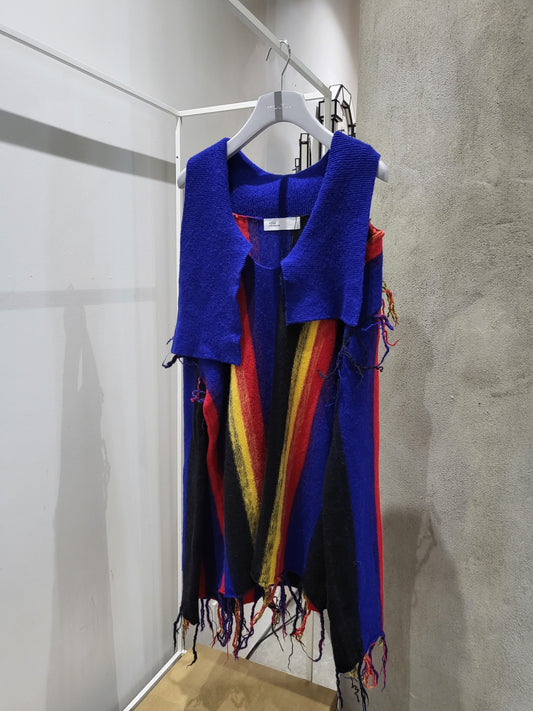 Toga Pulla - Striped Ribbed Collar Sweater