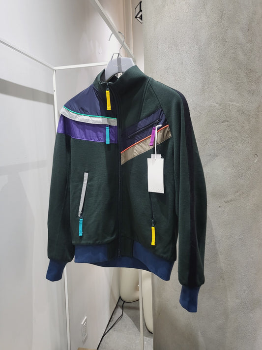 Kolor - Athletic Zip Front Jacket Green