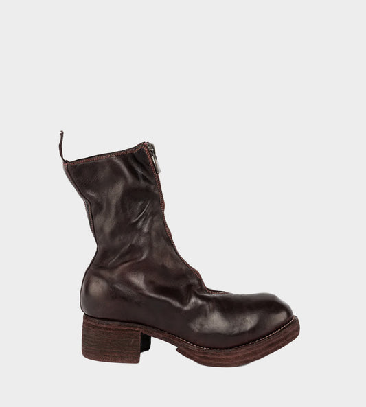 Guidi - PL2WZ Mid Calf Front Zip Burgundy